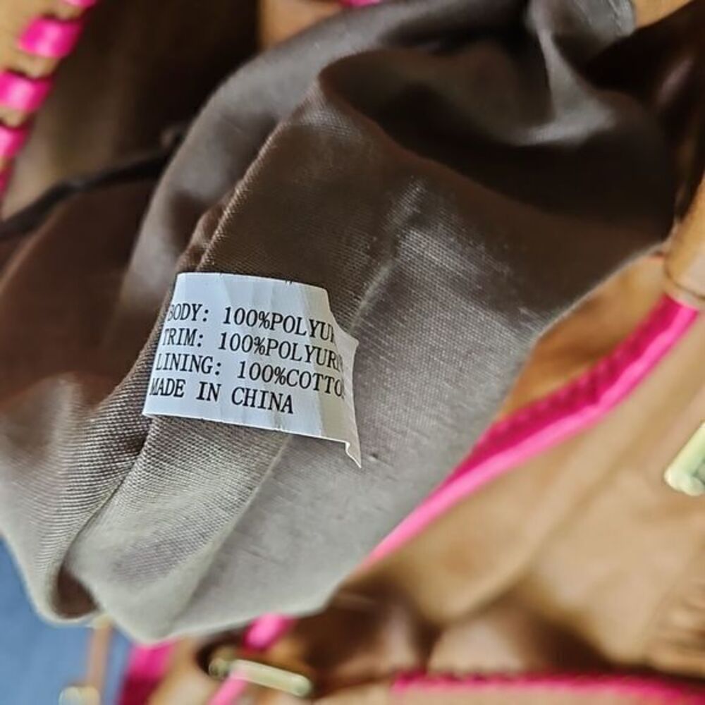 Steve Madden Pink and Tan Shoulder Bag with Fringe - Picture 16 of 16